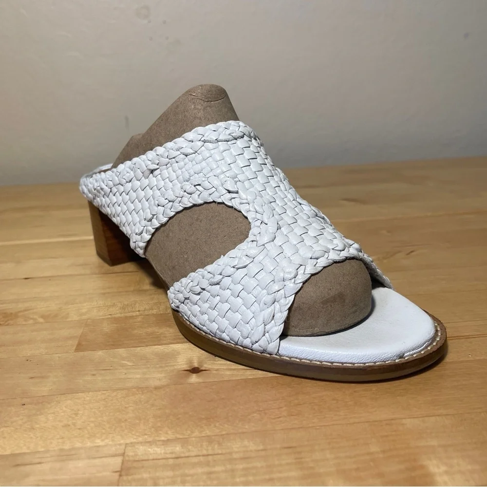 Aquatalia Women's Elena Weatherproof Woven Block-Heel Slide Sandals - Picture 2 of 13